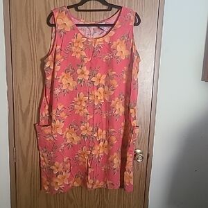 White Stag Coral and Yellow Floral Sundress